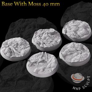 Base With Moss 40 mm