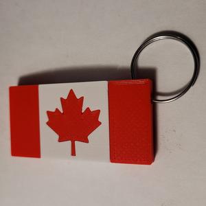 Canada Flag Keychain/Key Tag V2