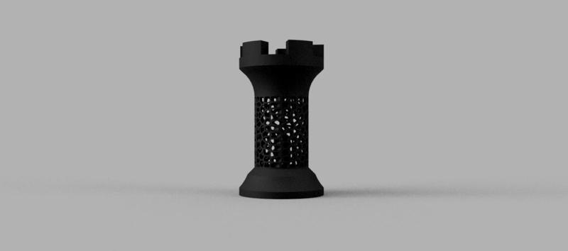 Voronoi Rook Pencil Holder