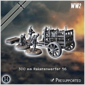 300 mm Raketenwerfer 56 multiple rocket launcher (with 5 crews) - Germany Eastern Western Front Normandy Stalingrad Berlin Bulge WWII