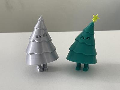 Cute Christmas tree with shoes (print in place)