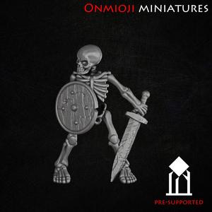 Skeleton warrior with sword and sheld