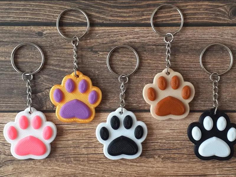 Animal paw keychain   