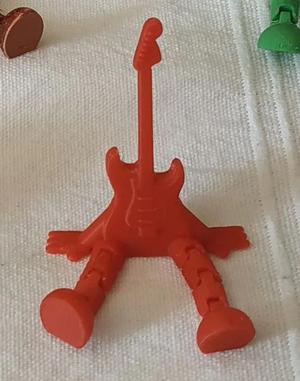 Electric guitar with feets and hands   