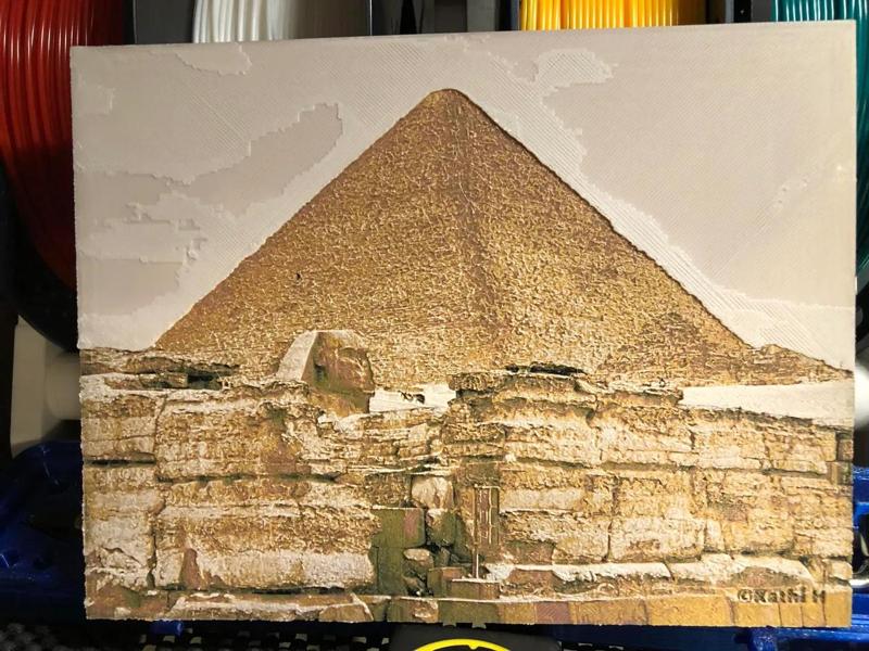 Pyramid and Sphinx (Hueforge)   