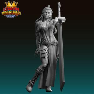 Varya barbarian warrior presupported 75mm