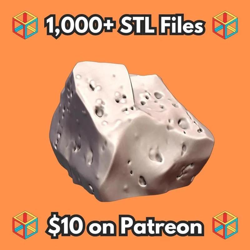 28mm DND Chunky Boulder Textured Rock Formation Terrain MineeForm FDM 3D Print STL File   