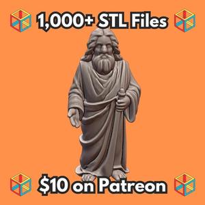 Mystical Jesus Statue for Fairy Garden and Outdoor Settings MineeForm FDM 3D Print STL File   