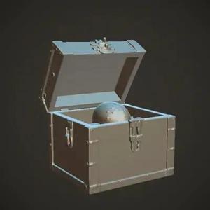 A box with a dragon egg inside.   