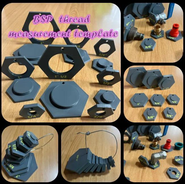 BSP thread measurement template / Plantilla medidas rosca BSP   