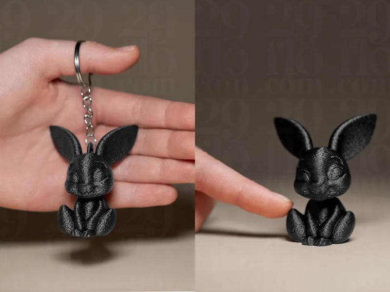 Mini Bunny Figurine and Keychain   