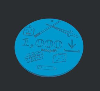 Bobojeff7's 1,000 Download Plaque   