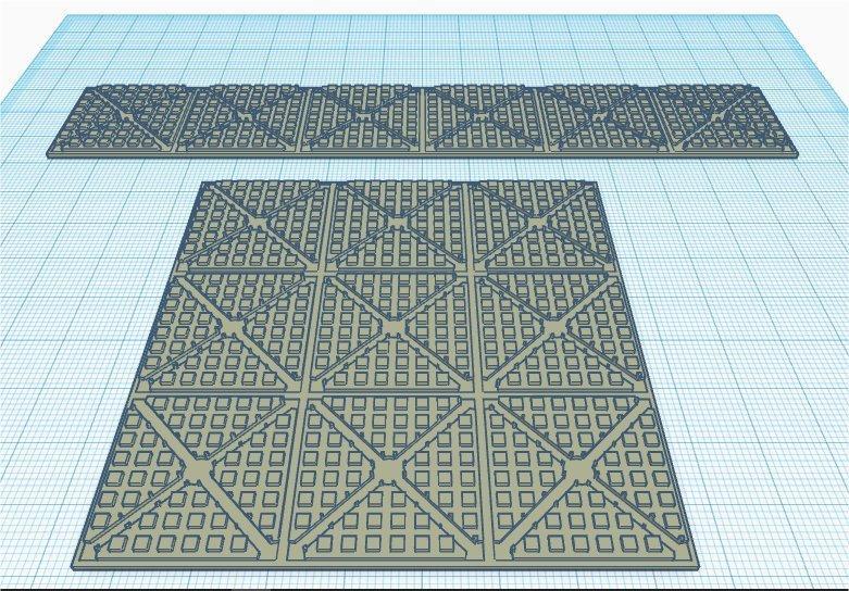 Wargame terrain foam/clay stamp for walls / floors
