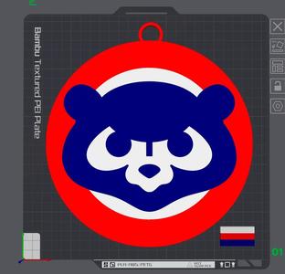 Chicago Cubs Alternate Oversized Necklace Logo   