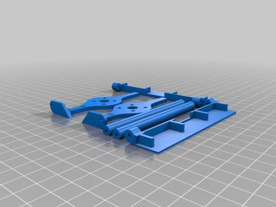 RC motor mount, aileron pivot w control horn