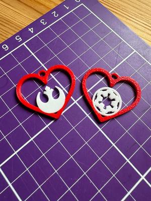 Star Wars Valentines Heart Earrings
