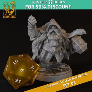 Dwarf Male Cleric - RPG Hero Character D&D 5e - Titans of Adventure Set 01