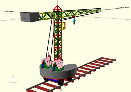Toys for boys- rope winch/drums for construction crane- OpenSCAD CSV