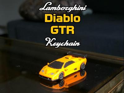 Lamborghini Diablo GTR Keychain (working wheels)
