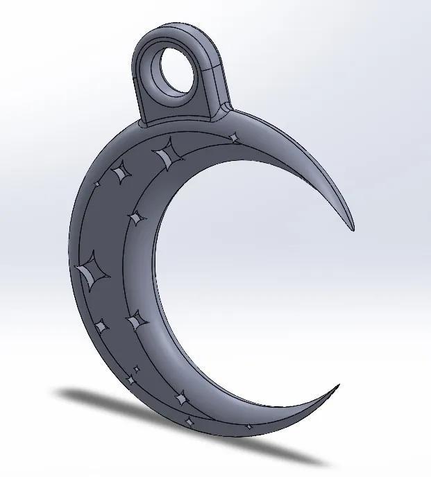 Crescent Moon Necklace/Ornament   