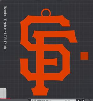 San Francisco Giants Oversized Necklace Logo   