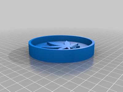 ashtray with pot leaf