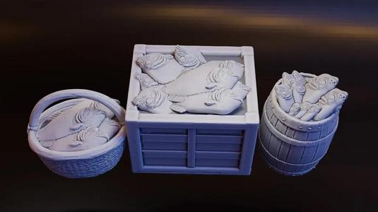 Basket, Crate, Barrel of Fish (DND / TTRPG)   