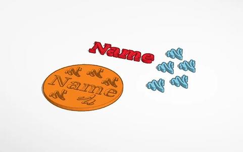 customizable name coaster   