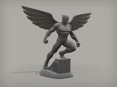 Thunderfalcon, Superhero Statue   