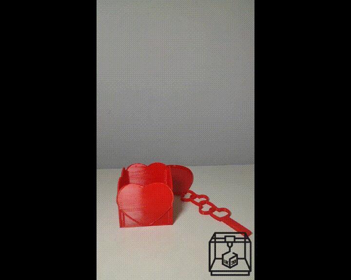 Portaretrato con caja en forma de corazon   