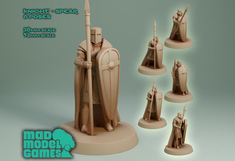 Knight - Spear - 6 Poses