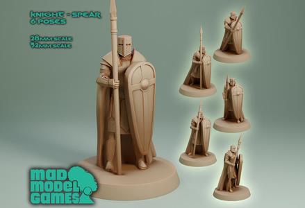 Knight - Spear - 6 Poses