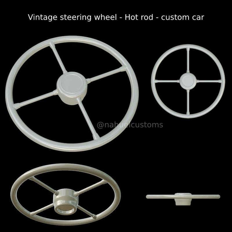 Vintage steering wheel - Hot rod - custom car