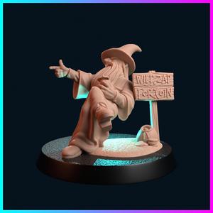 Fantasy Football Staff - Wizard and Frog