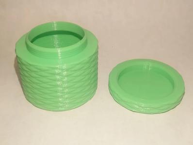 Small jar W/ Knurled texture   