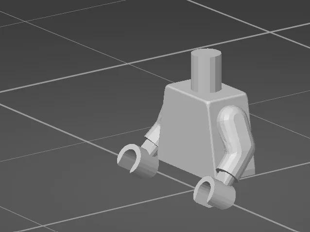 Der Rumpf einer Lego Minifigure   