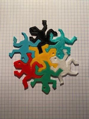 Escher Lizard Filament Swatch
