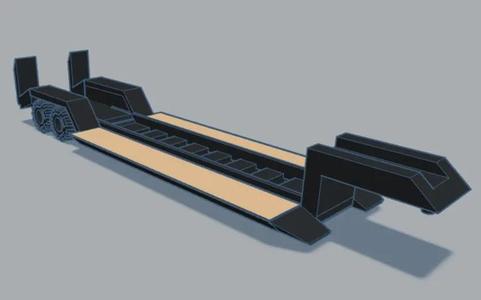 1/64 scale lowboy trailer   