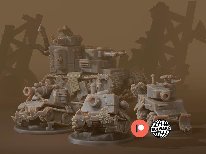 GOBLIN TANKS x3 plus BIGGER ONE