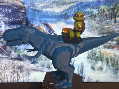 Lego compatible T-rex sculpture   