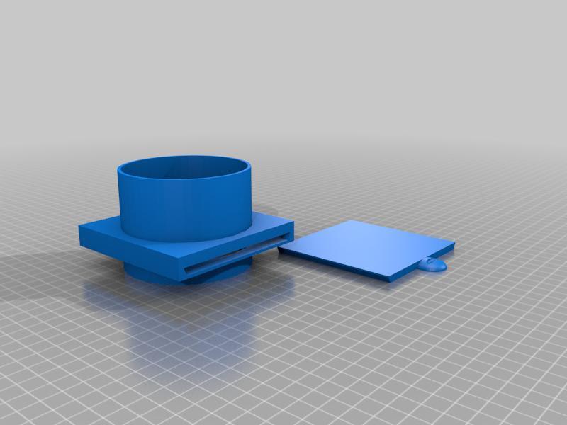 85mm exhaust duct connector window with sliding door