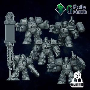 Space dwarfs set. Elite dwarf heavy guard commando. Bits