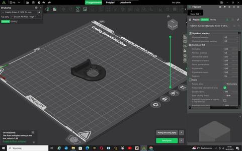 Ender 3 v3 SE vent ring remixed. Compatible with the original extruder housing   