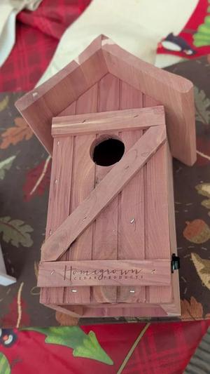 Birdhouse 2" Pipe Mount for Homegrown Cedar Products Bluebird House   