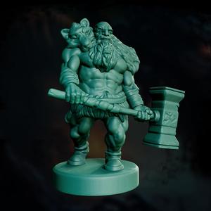 Dwarf Barbarian with Hammer