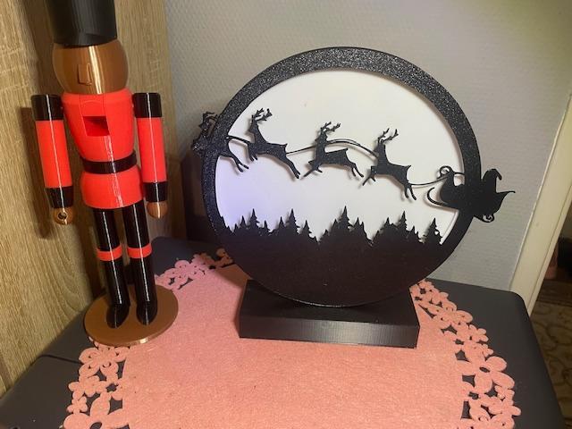 Christmas Snow Globe LED Lamp Reindeer Santa Claus