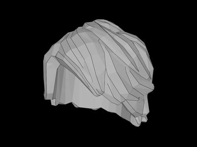 Lego Compatible (25409.dat) Minifig Hair Mid-Length Tousled with Side Part   