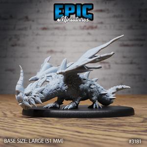 Young Horn Dragon ‧ DnD Miniature ‧ Tabletop Miniatures ‧ Gaming Monster ‧ 3D Model ‧ RPG ‧ DnDminis ‧ STL FILE
