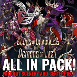 Elves of Darkness and Demons of Lust All in Pack (without scenery/Centerpiece)