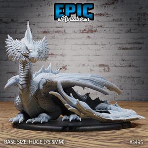 Mirage Dragon Laying ‧ DnD Miniature ‧ Tabletop Miniatures ‧ Gaming Monster ‧ 3D Model ‧ RPG ‧ DnDminis ‧ STL FILE